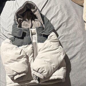 Active USA Kids Gray and White Puffer Jacket